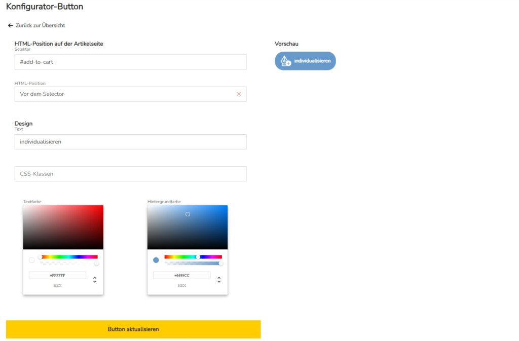 Einstellungen - Button
