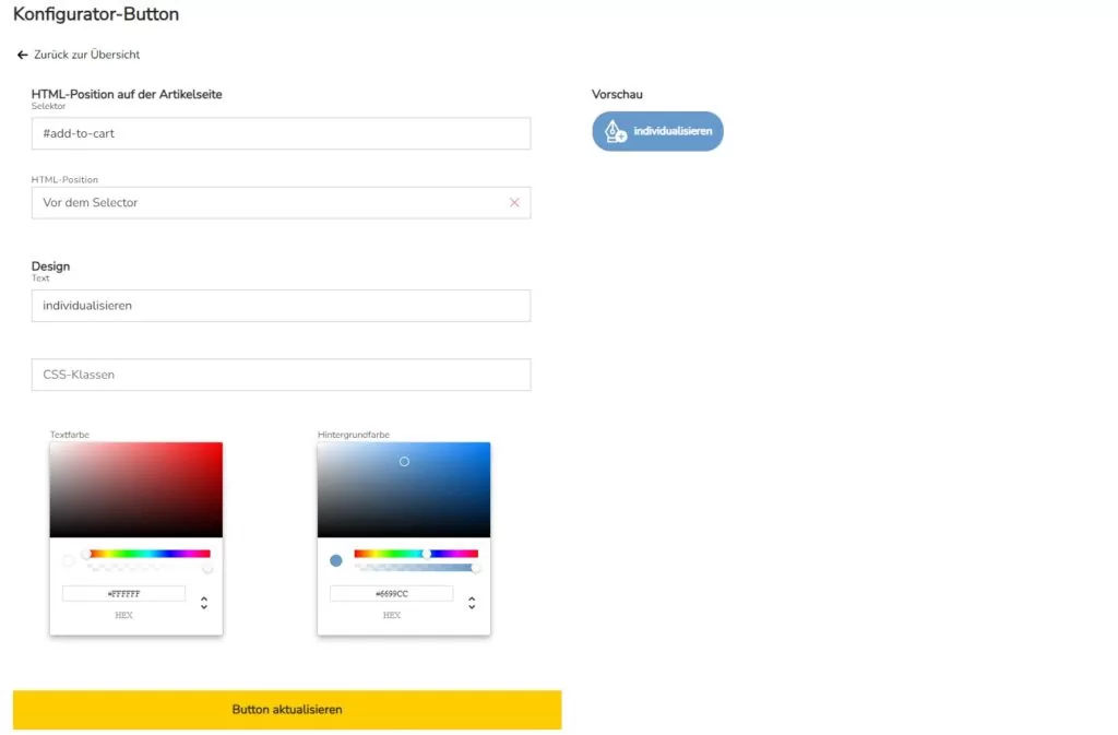 Einstellungen - Button